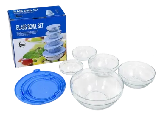 SET DE RECIPIENTES DE VIDRIO 5PC